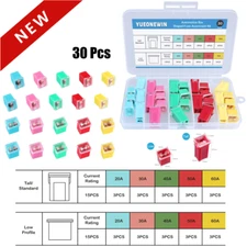 30pcs Jcase Car Fuse Assortment Kit for Ford Chevy Nissan Toyota 20A 30A 40A 50A