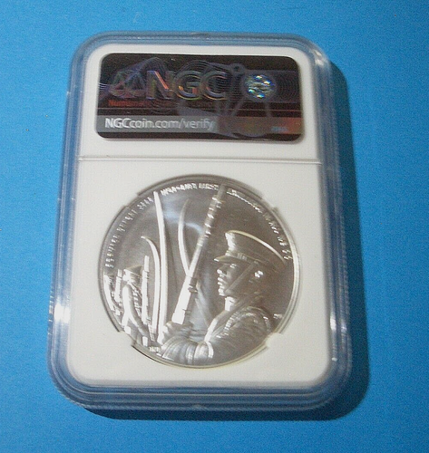 2022 US Air Force Ounce Silver Medal NGC MS 70 Brown Label With Mint Box & COA - Picture 2 of 3