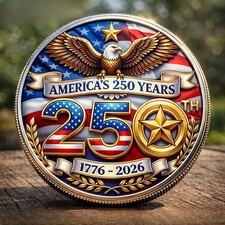 1776-2026 US Independence 250 Years Collector Coin