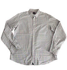 UNTUCKit Long Sleeve Button Up Multicolor Plaid Shirt Cotton Men s Size XL