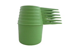 Vintage Set of 6 Tupperware Nesting Measuring Cup Set  Apple Green