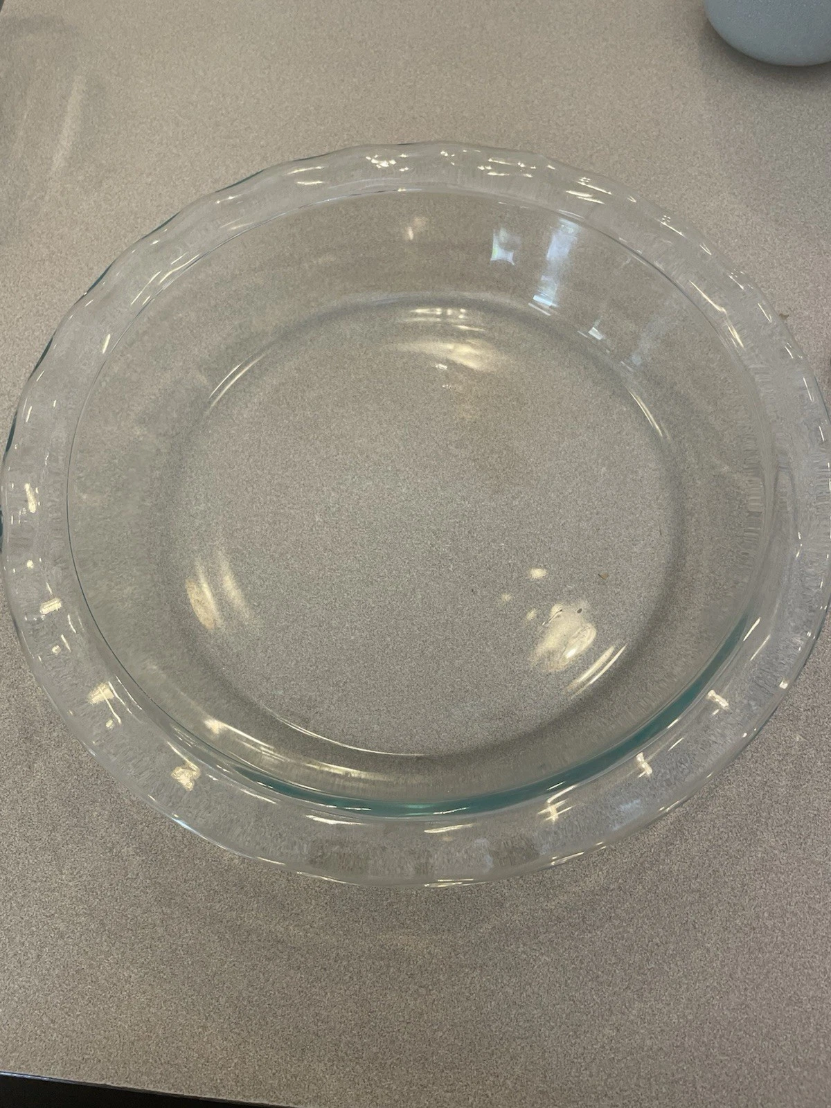 Vintage Pyrex Glass Pie Plate Baking Dish Clear Glass 9.5'' Pie Plate Kitchen