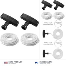 2-Pack Lawn Mower Pull Cord, 1.4m 13/64 Inch 5mm Recoil Starter Rope with Han...