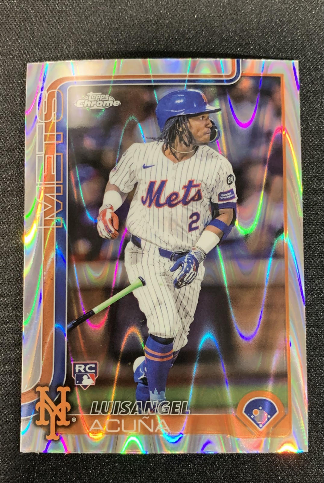 2025 Topps Chrome - Luisangel Acuna #56 RayWave Refractor (RC)