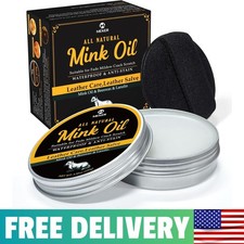 Mink Oil For Leather Boots, Leather Conditioner And Cleaner 3.52 Oz-All-Natural