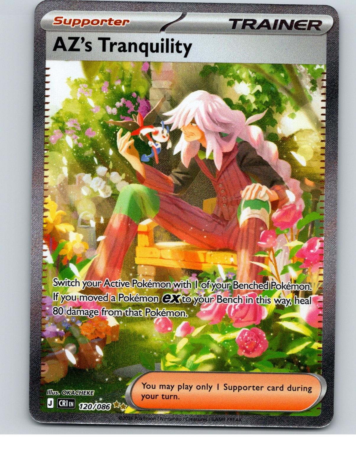 AZ's Tranquility 120/086 Holo Special Illustration Rare Chaos Rising Pokemon NM