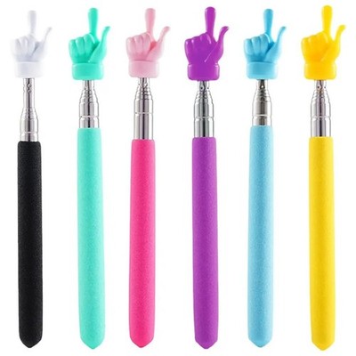 Einziehbarer Lehrer Zeiger Stick Finger Design Edelstahl Teleskop Schule