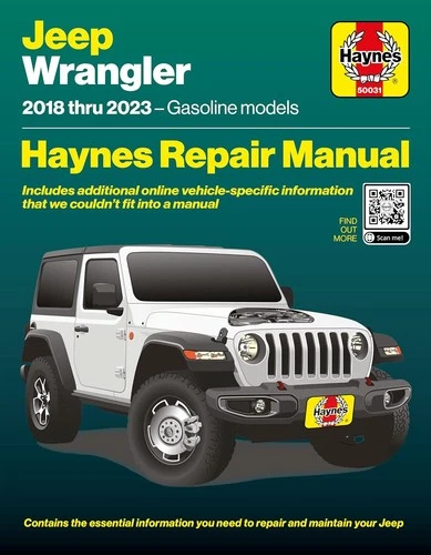 Jeep Wrangler JL (2018-2023) Haynes shop service Repair Tech Manual book