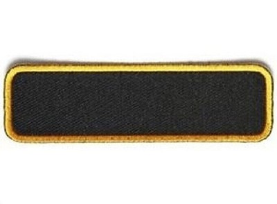 Blank 3.5'' x 1'' Colored Border Name Tag Sew Patches Customize Name Patches  