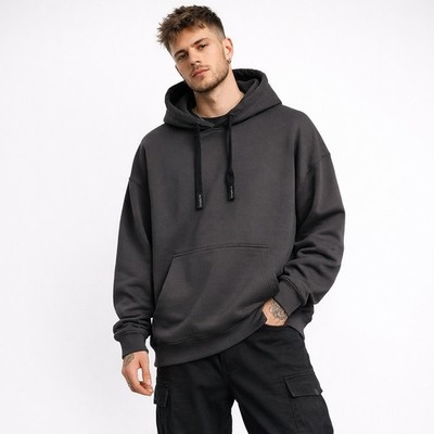 Informal Apparel Mens Medium Charcoal Gray French Terry Hoodie Limited Edition