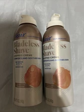 2 Nair BLADELESS SHAVE Hair Remover Whipped Creme Rosewater 5 oz NO CAPS