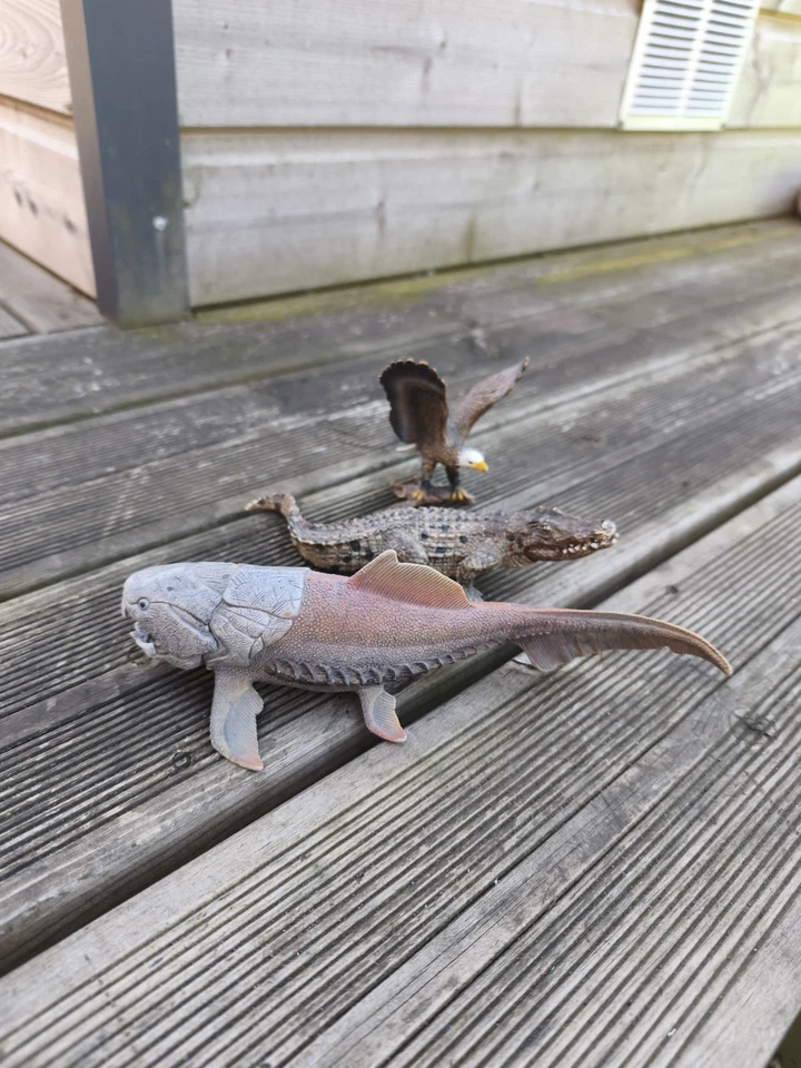 Lot DINOSAURE SCHLEICH Crocodile Et Aigle 🦅 Figurine Tbe - Photo 2/3
