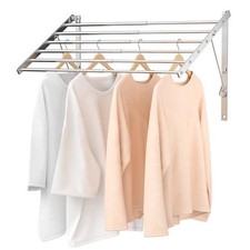 Wall Mounted Laundry Drying Rack, 29.92 inch Retractable Clothes Drying Rack,...