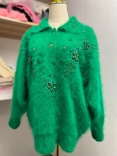 Women's Angora Sweater Knit Blend Jumper Fluffy Fuzzy Super Soft Pullover Tops