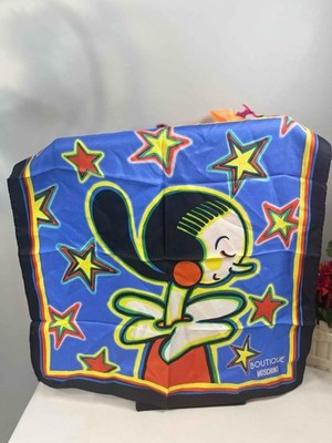NWT BOUTIQUE MOSCHINO Olive Oyl Printed Crepe Silk Square Scarf 19'' (Black Edge)