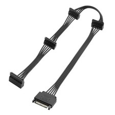 SATA 15PIN Male to 4 SATA 15 Pin Female Power Splitter 1 to 4 Serial ATA