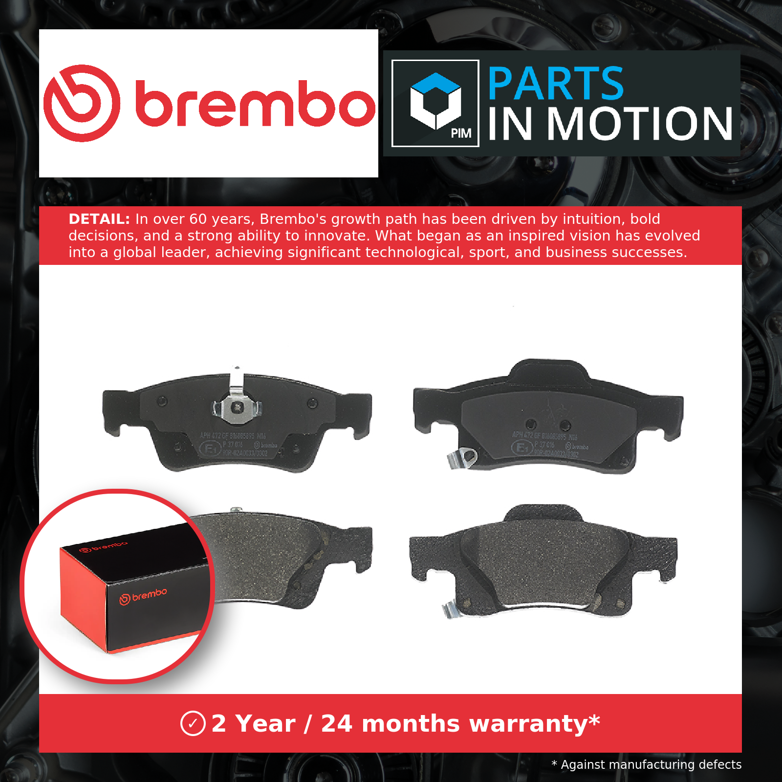 Fits BREMBO P 37 016 Brake Pad Set, disc brake P 37 016 Brake pads se ⭐UK Stock⭐ - Image 5