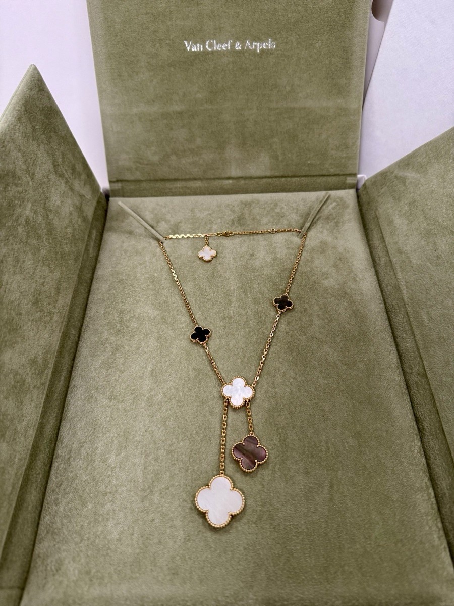 Van Cleef Arpels Magic Alhambra Motifs Yellow Gold Necklace