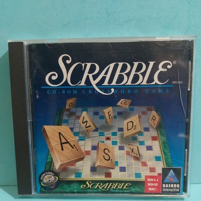 Vintage Scrabble PC CD-Rom Crossword Game 1996 Edition Hasbro Interactive