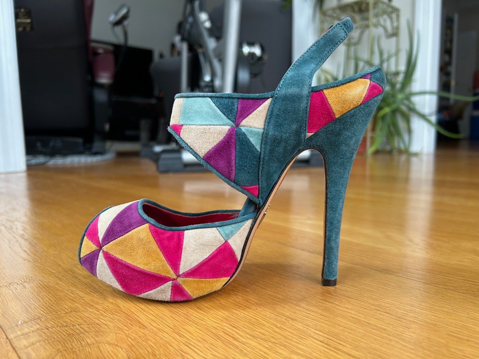 CESARE PACIOTTI Multi-Colors Patchwork Suede Plat… - image 24