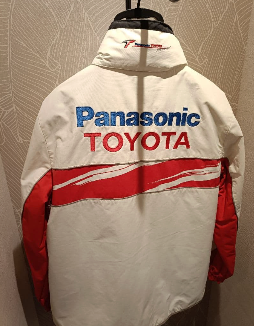 Panasonic Toyota F1 Racing Jacket S Size White & Red Vintage From