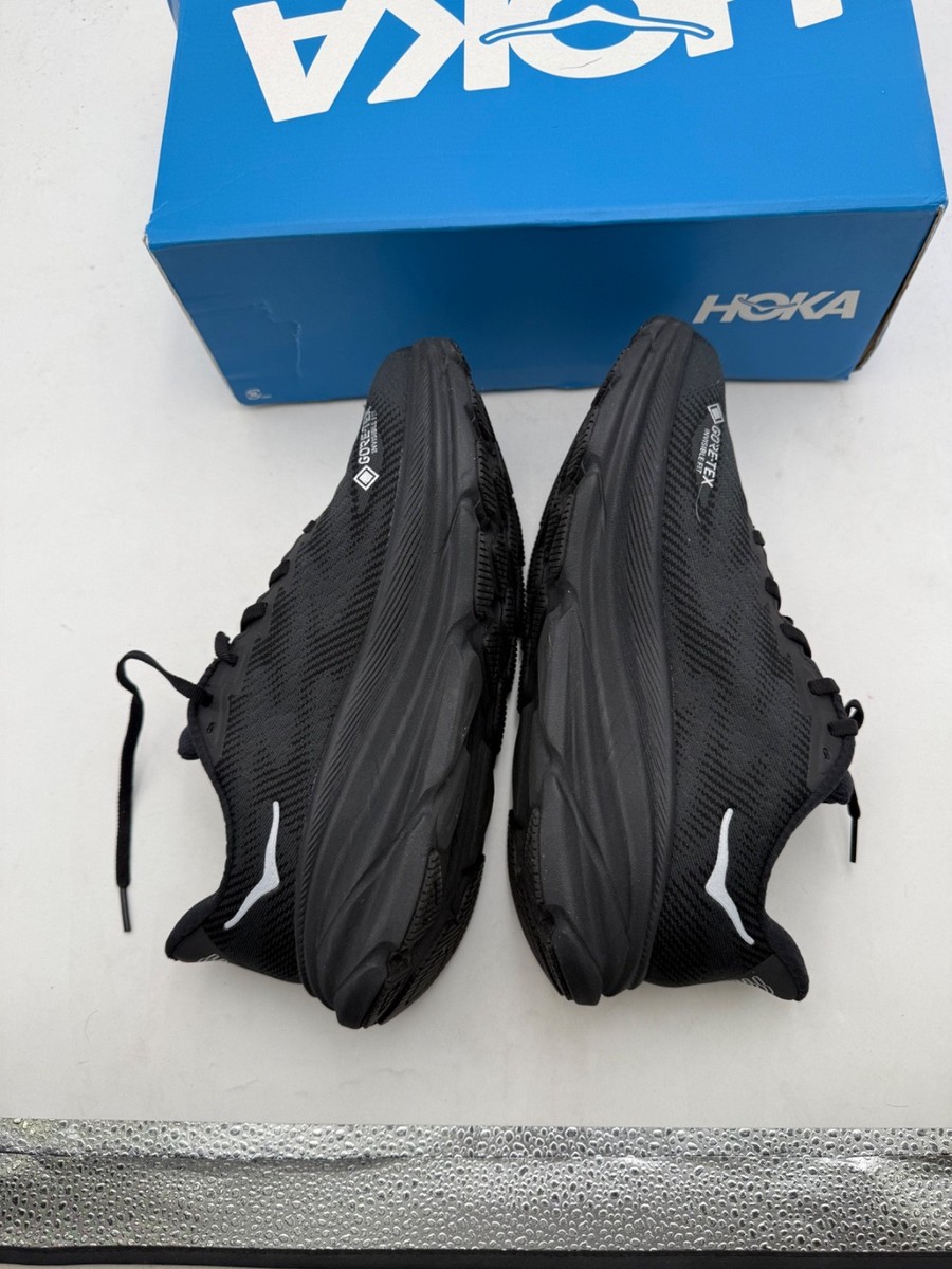 Hoka One One Clifton 9 Black GTX Running Shoes Women's Size 9.5B