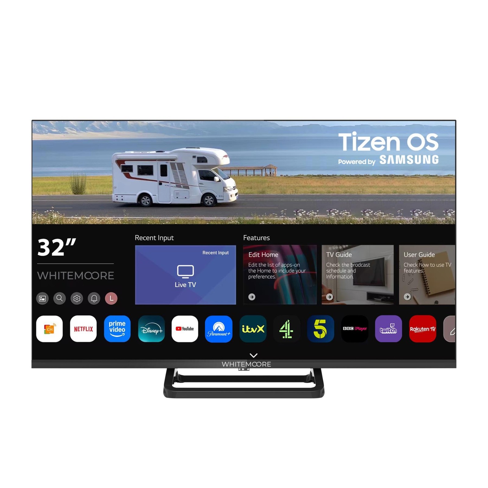 Whitemoore 32"" 12V/24V Smart TV Freeview Play Caravan, Truck & Boat TV