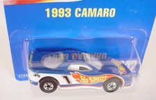 HOT WHEELS BLUE CARD COLLECTOR # 242 BLUE ENAMEL 1993 CAMARO