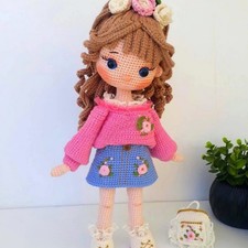 Rosalinda Crochet Doll, Handmade Crochet Amigurumi Doll Gift, Amigurumi Doll