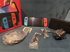 Nintendo Switch OLED 64GB Neon Blue/Red - Handheld Console - MINT Condition ✅