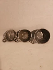 Ekco Aluminum Measuring Cups Vintage Kitchenware, 1/2, 1/3, 1/4 Cup