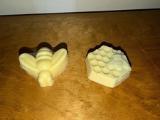x2 Honeycomb Honey Bee Shapes Ivory Anchors G...