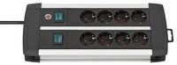 Brennenstuhl 1391000908 3m Internal Black White 8 socket s AC 355mm Black Strip