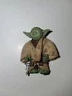 PRE OWNED VINTAGE KENNER STAR WARS ESB 1980 YODA W/CLOAK FIGURE W/WEAR