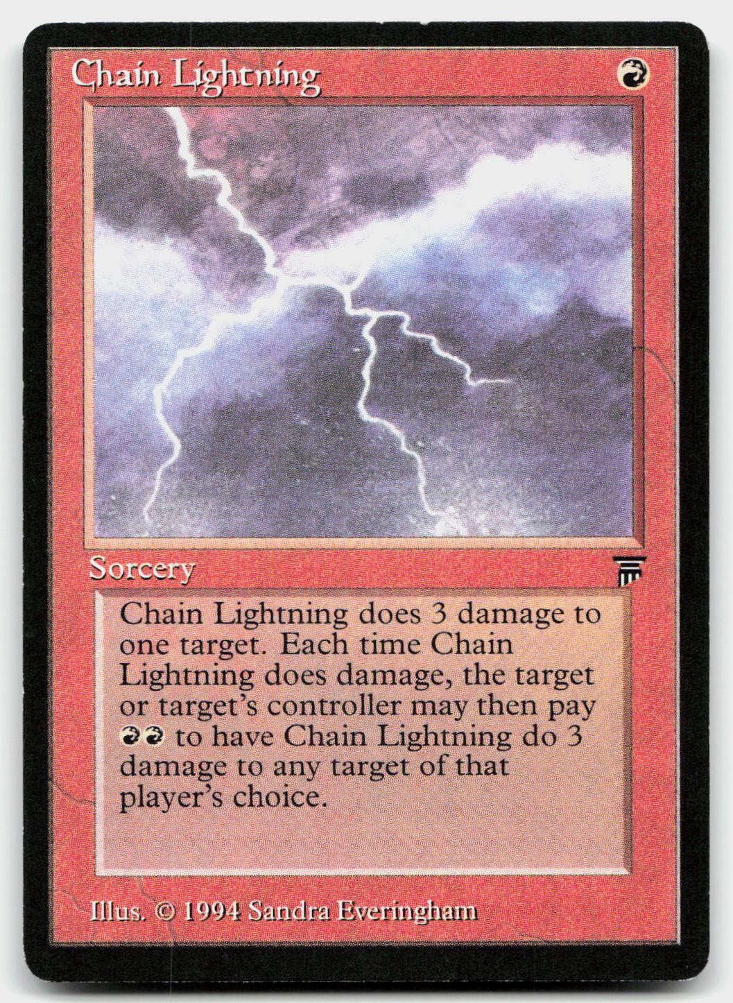 Chain Lightning Common Legends Magic: The Gathering Lightly Played