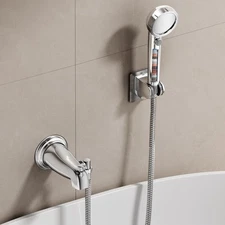 Bathtub Faucet with Sprayer, Filtered Shower Head Attaches to Tub Faucet, Met...