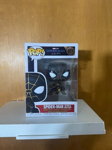 Funko Pop! Spider-Man Black & Gold Suit #911 Marvel No Way Home New in Box