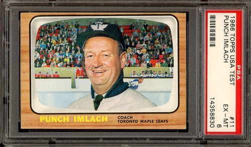 Punch Imlach #11 1966 Topps USA Test card