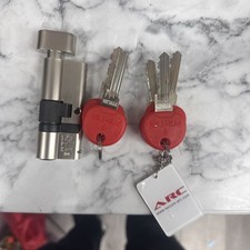 Euro cylinder thumb turn barrel door lock with 6 keys 70mm 32*32