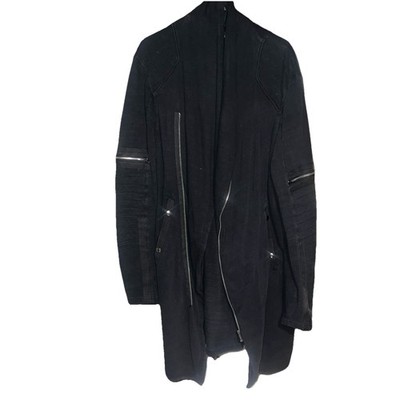 Mens Black Kaviar Elongated Jacket Size 3XL