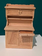 Vintage Victorian Dollhouse Furniture - Kitchen Cabinet and Bench - 1:12 Scale