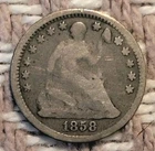 1858-O Seated Liberty Half Dime G+ .900 Silver