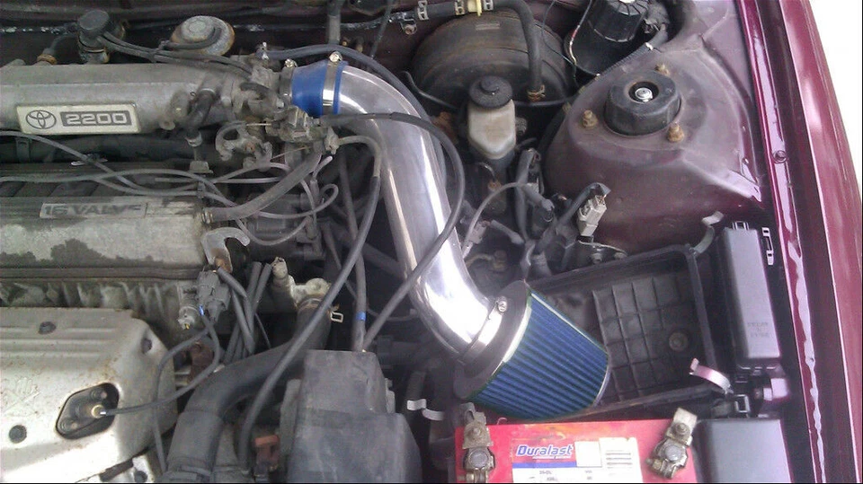 Kit de admisión de aire Ram corta BCP RW AZUL 1992-1996 Camry DX DLX LE XLE 2,2 L + filtro Foto 2 de 4