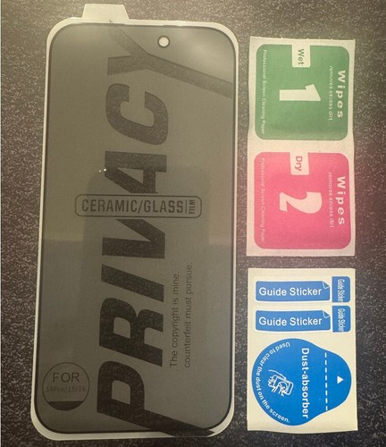 Protection Écran Confidentialité iPhone 16 15 14 13 12 Mini SE 11 Pro Max X 8 7 - Zdjęcie 16 z 45