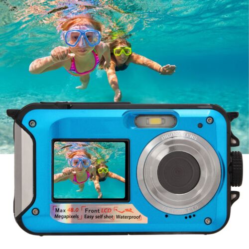 Full HD 2.7K 48MP 10ft Waterproof Underwater Digital Camera 16X Digital Zoom - Picture 1 of 12