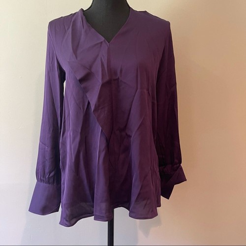 Hugo Boss Ladelia Blouse NWTin PURPLE Color - Picture 2 of 12