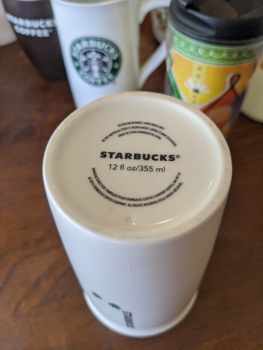 STARBUCKS 2015 Ceramic Tumbler Boy Painter Green Dot/hands Travel Mug 2015 - Picture 3 of 3