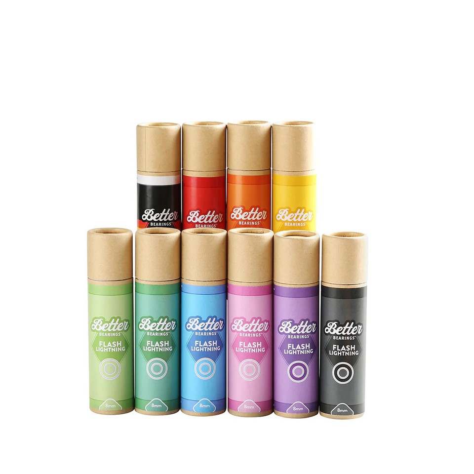 Better Bearings - Flash Lightning - Rodamientos de patinaje de cerámica, paquete de 16, 8 mm