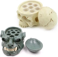 Tattoo Ink Cup Holder, SOTICA 2Pcs Lots Design Hard Skull Resin Tattoo Ink Cap C