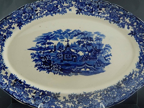 Ancient Tray Ravier Decor Chinese White Blue Soc Ceramic Richard Milan - Picture 2 of 5